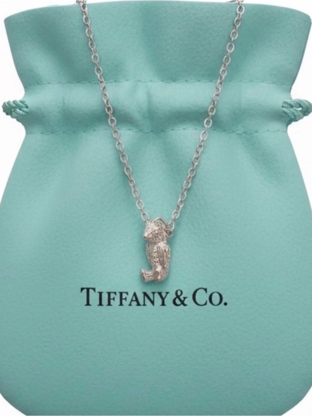 Tiffany and Co. Extremely rare teddy bear necklace, full inclusion